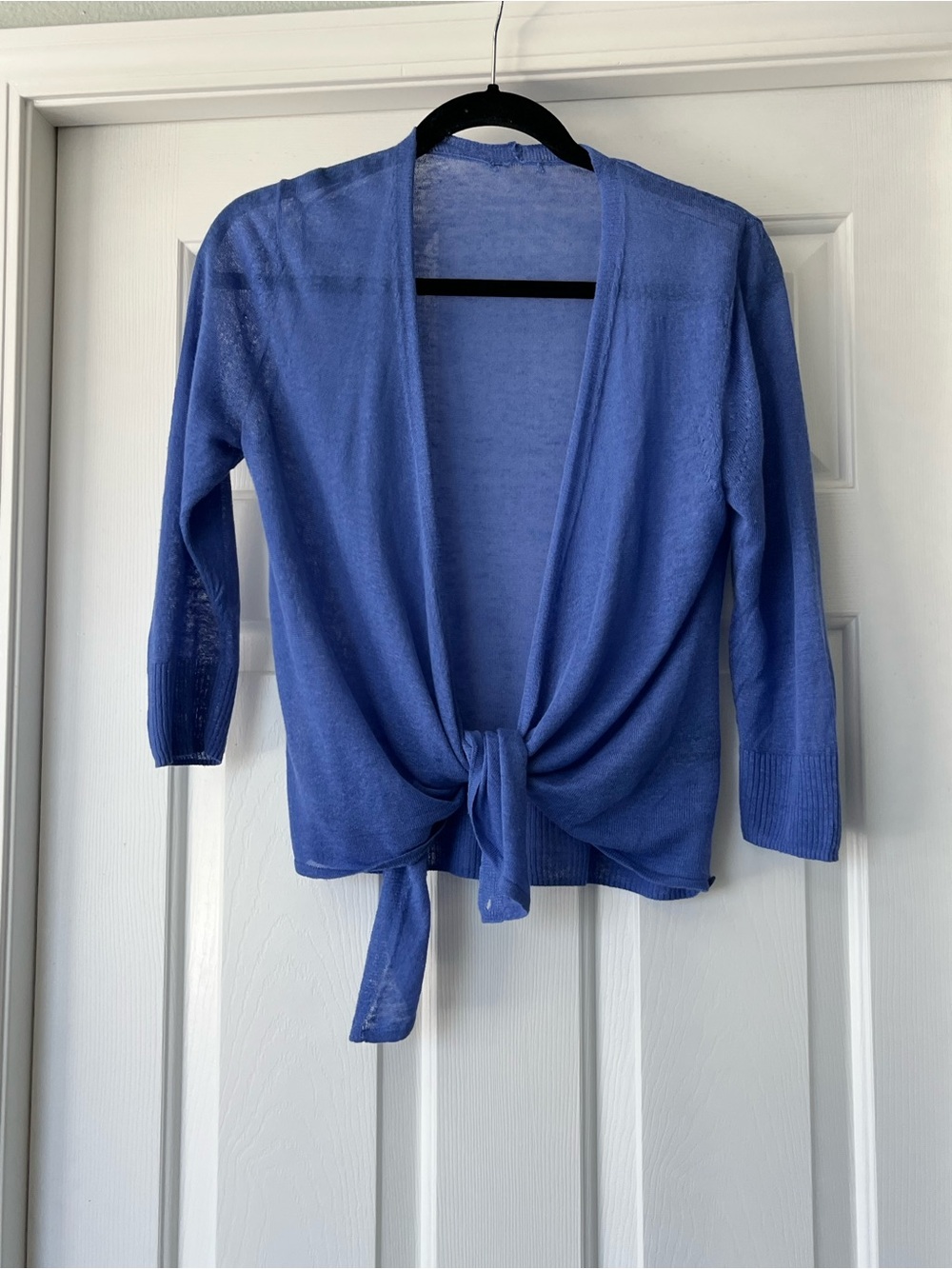 Source Unknown Periwinkle Tie-Front Cardigan Sweater